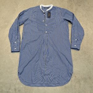 NWY Polo Ralph Lauren Shirt Dress Women's 12 Striped Long Sleeve Blue White